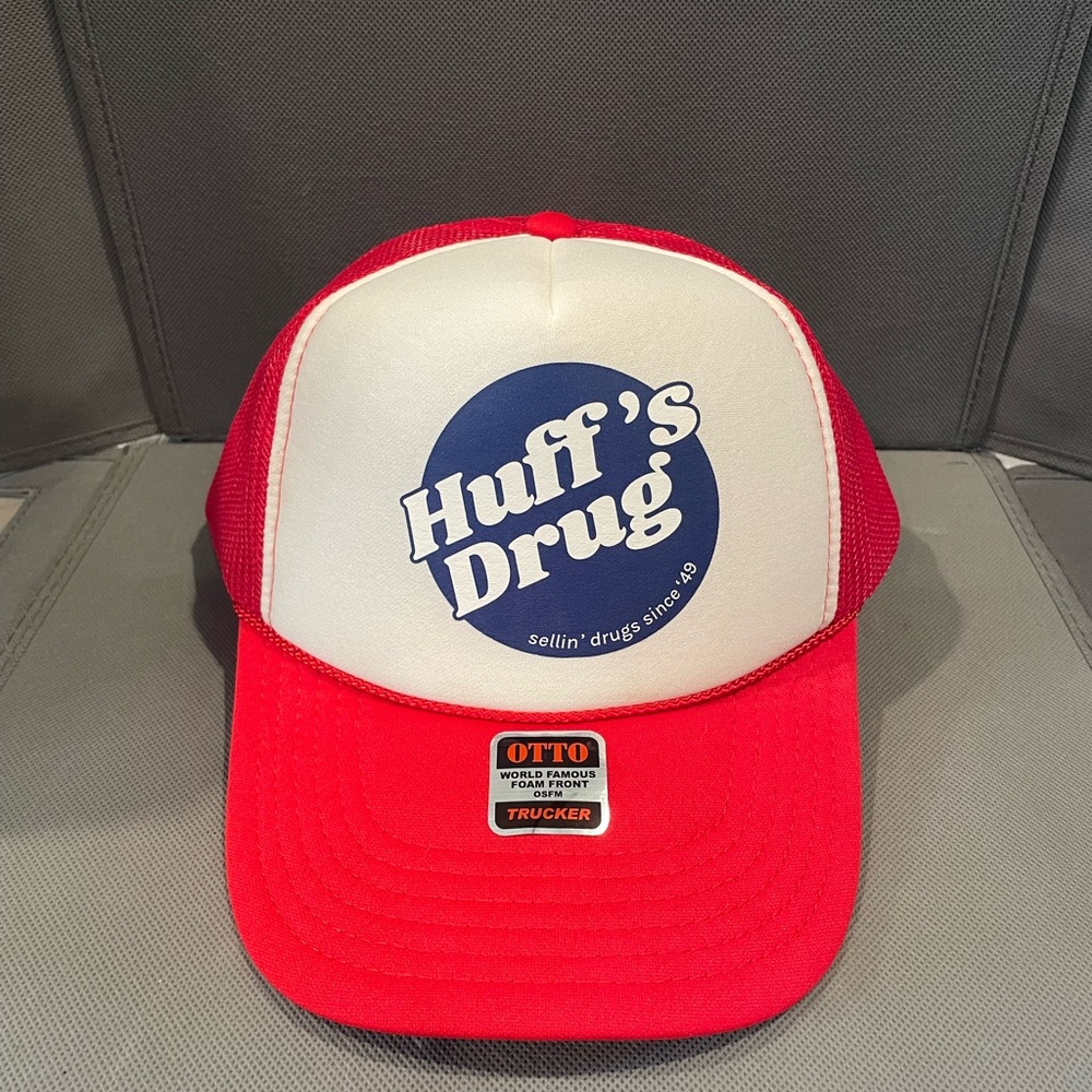 OTTO World Famous Foam Front Trucker Cap (Huff’s Drug) Logo